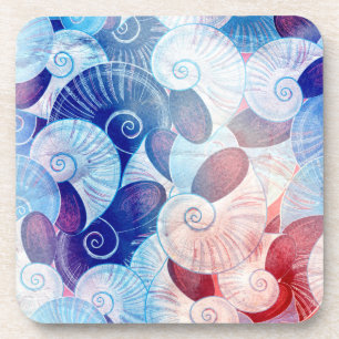 Seashell Scanner-Muster Untersetzer