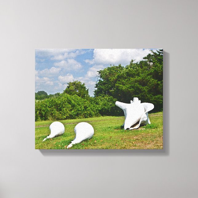 Seashell Sculpture Wrapped Canvas Leinwanddruck (Vorderseite)