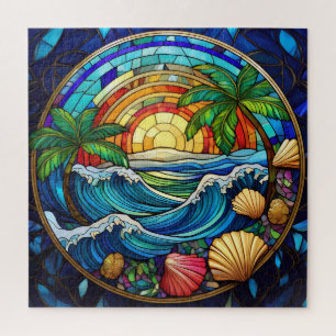 Seashell Sea Buntglas Art Puzzle