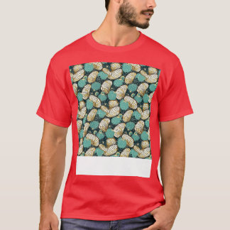 Seashell Seamless Pattern Sea Muschel Clam Beach S T-Shirt