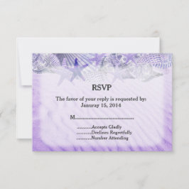 Seashell Seesterne Hochzeit RSVP seashell1 Karte