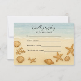 Seashell Serenade RSVP-Karte RSVP Karte