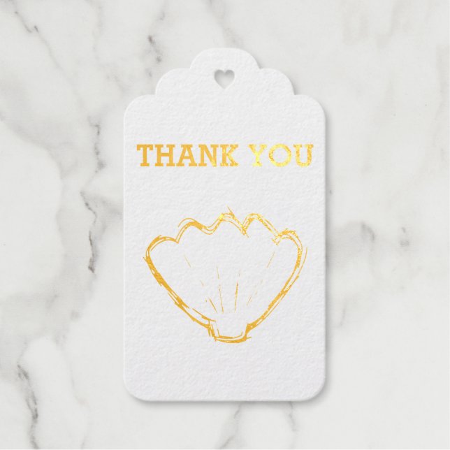 Seashell Sketch Geschenkanhänger (Vorderseite)