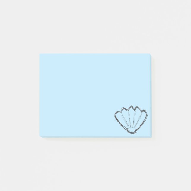 Seashell Sketch Post-it Klebezettel (Vorderseite)