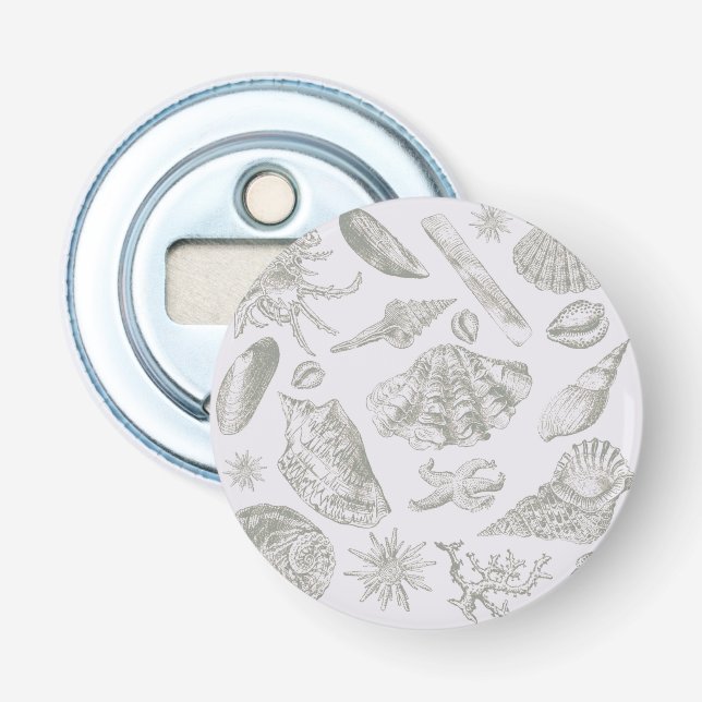 Seashell Soft Antique Art Beach Muscheln Flaschenöffner (Vorderseite)