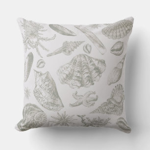 Seashell Soft Antique Art Beach Muscheln Kissen