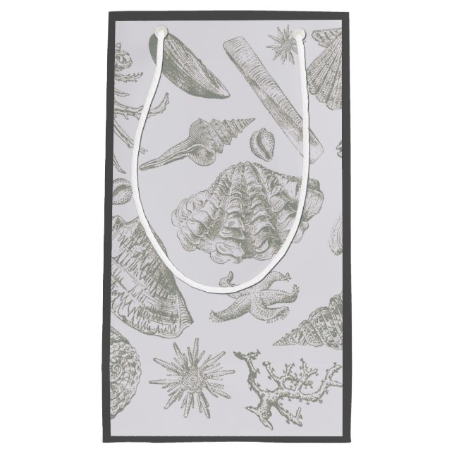 Seashell Soft Antique Art Beach Muscheln Kleine Geschenktüte (Vorderseite)