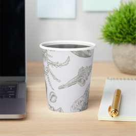 Seashell Soft Antique Art Beach Muscheln Pappbecher