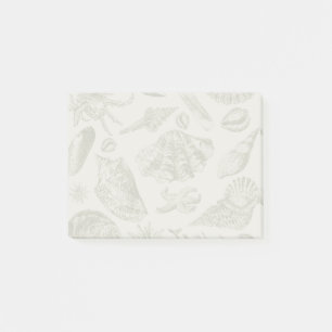Seashell Soft Antique Art Beach Muscheln Post-it Klebezettel