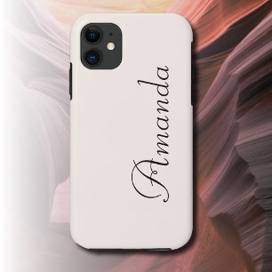 Seashell Solid Color   Minimalistischer Name Case-Mate iPhone Hülle