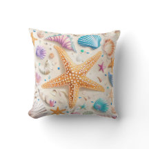 Seashell Starfish Kissen