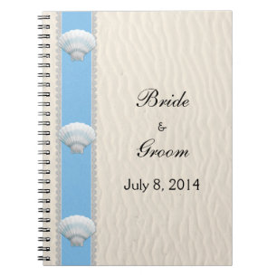 Seashell-Strand-Hochzeits-Gast-Buch Notizblock