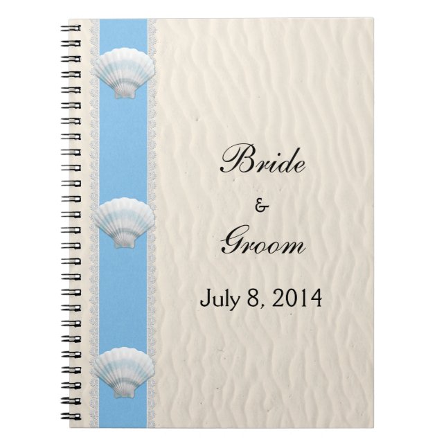 Seashell-Strand-Hochzeits-Gast-Buch Notizblock (Vorderseite)