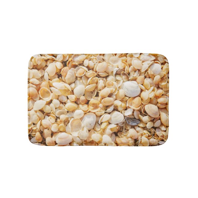 Seashell strukturierte Sommer Strand Hintergrund. Badematte (Vorderseite)