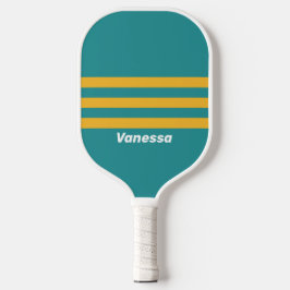 Seashell Sunrise Across Striping mit Namen Pickleball Schläger