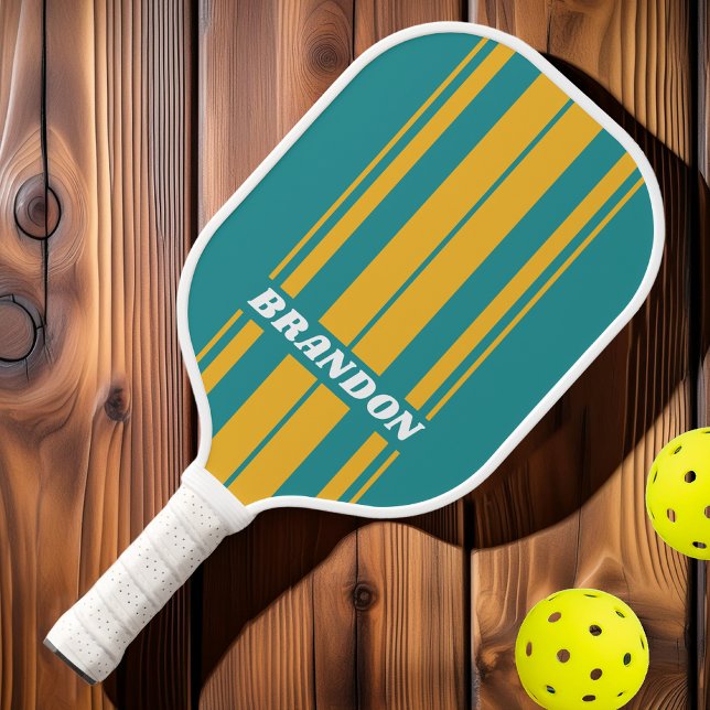 Seashell Sunrise Board Streifen mit Namen Pickleball Schläger (Von Creator hochgeladen)