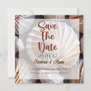 Seashell Theme Personalisiert Save the Date-Karte Save The Date