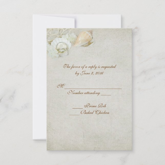 Seashell UAWG RSVP Karte (Vorderseite)