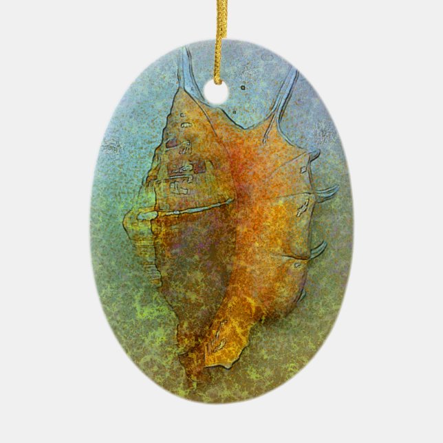 SEASHELL Verzierung Keramik Ornament (Vorne)