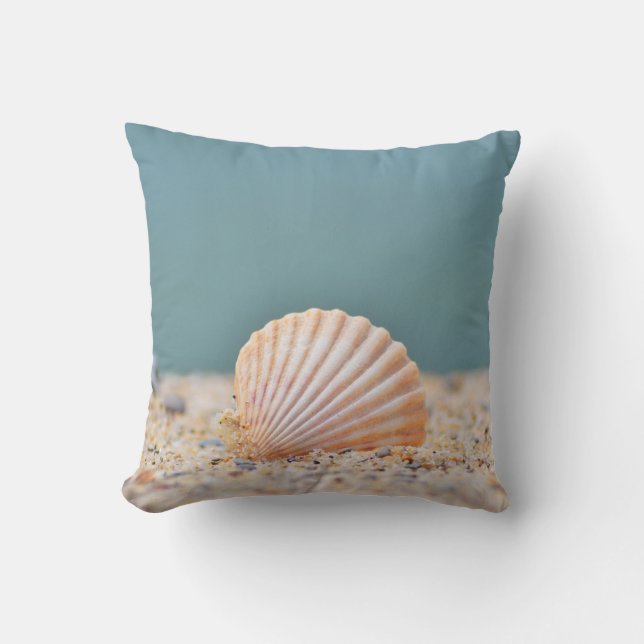 Seashell-Wurfs-Kissen Kissen (Vorderseite)