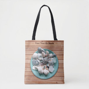 Seashells and Sea Glass Holz Wall Art Lebensmittel Tasche