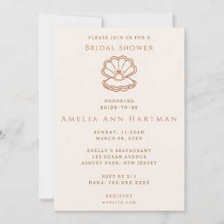 Seashells and Wedding Bells Bridal Invitation Einladung