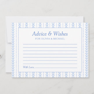 Seashells and Wedding Bells Bridal Shower Advice Mitteilungskarte