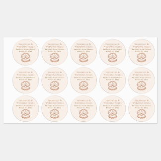 Seashells and Wedding Bells Gift Bag Sticker