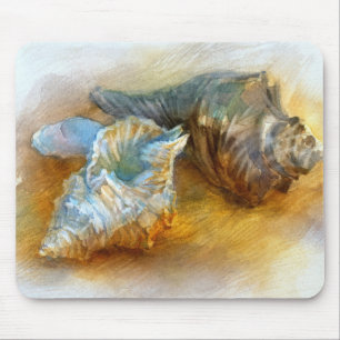 Seashells auf dem Strand Mousepad