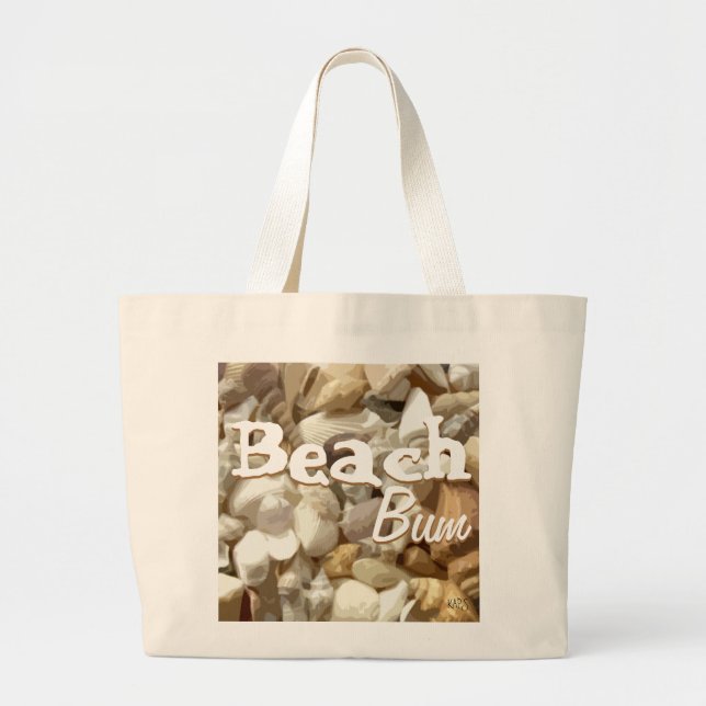 Seashells Beach Bag Jumbo Stoffbeutel (Vorne)