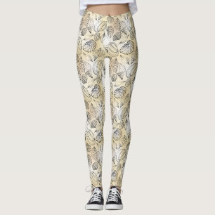 Seashells Beach House Nautical Leggings