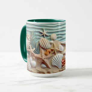 Seashells Beach Mug 3D - Sip Ocean Breeze