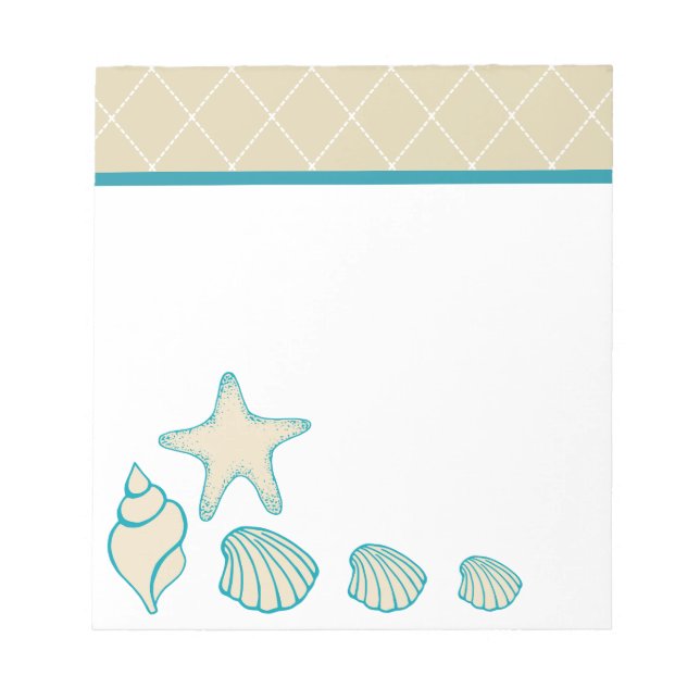 Seashells Beach Notepad Notizblock (Vorderseite)