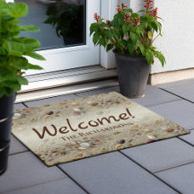 Seashells Beach Personalisiert Empfang Doormat