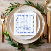 Seashells blaue Grenzhochzeit