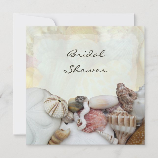Seashells Bridal Shower Einladungen (Vorderseite)