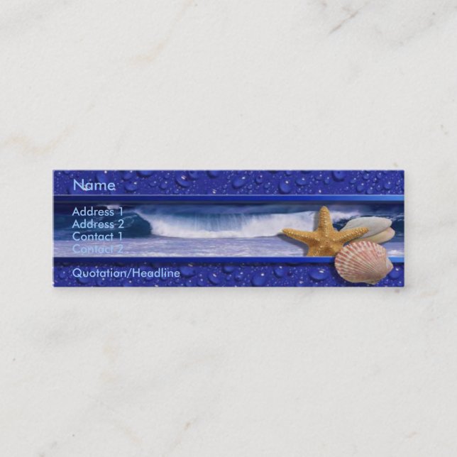Seashells Business Card Mini Visitenkarte (Vorderseite)