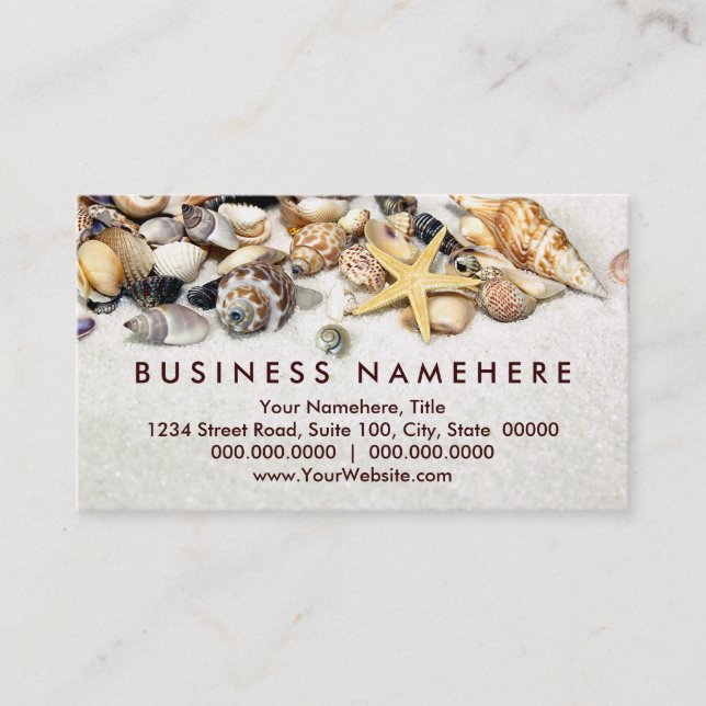 Seashells Business Cards Visitenkarte (Vorderseite)