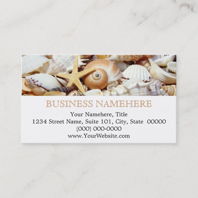Seashells Business Cards Visitenkarte (Vorderseite)