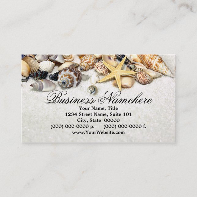 Seashells Business Cards Visitenkarte (Vorderseite)