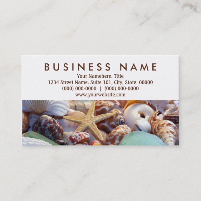 Seashells Business Cards Visitenkarte (Vorderseite)