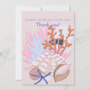 Seashells Danke-Card Einladung