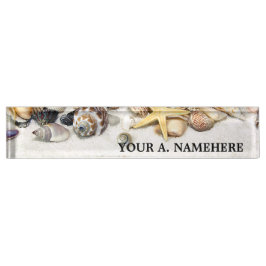 Seashells Desk Namplate Namensplakette