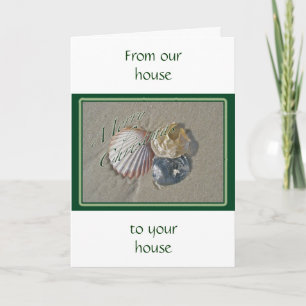 Seashells Frohe Weihnachtsserie Feiertagskarte