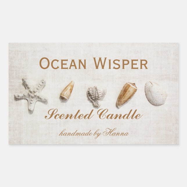 Seashells - Gütesiegel für Ozeankläger Rechteckiger Aufkleber (Vorderseite)