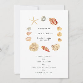 Seashells Junggeselinnen-Abschied Extra Day Einladung