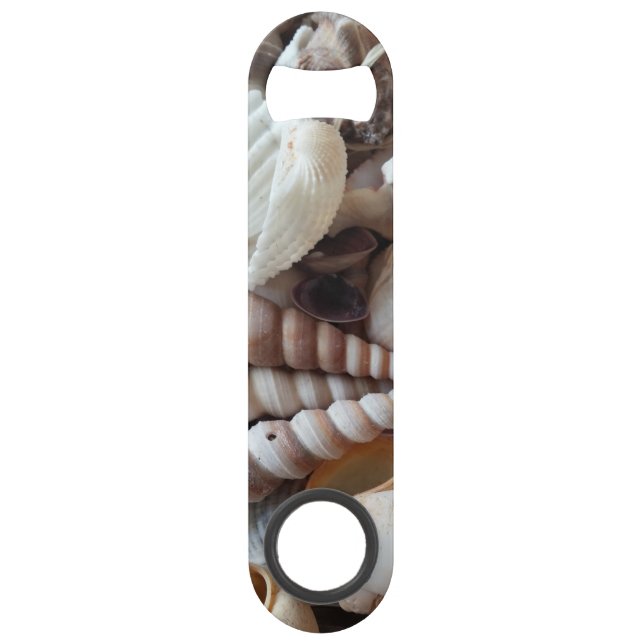 Seashells-Liebe-Sommer-Strand-tropische exotische Speedflaschenöffner (Vorderseite)