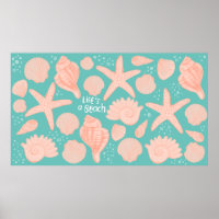 Seashells Life ist eine Illustration der Beach Pin