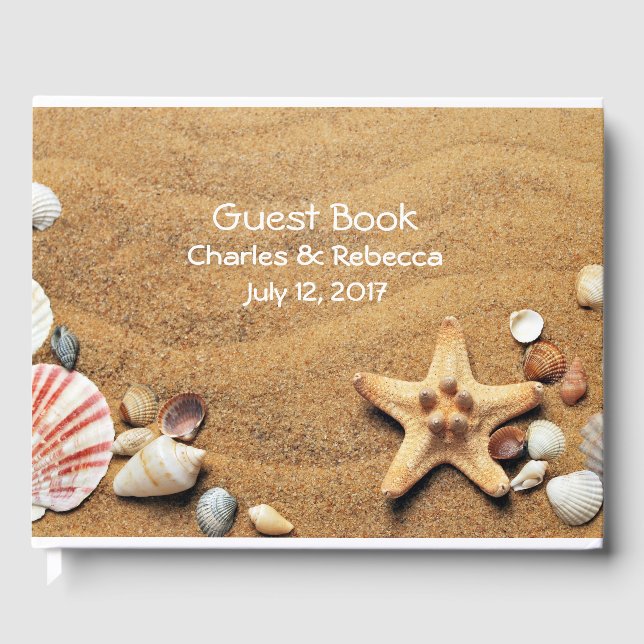 Seashells Mariage Livre d'invité (Recto)