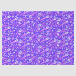 Seashells Muscheln Nautisches Muster Ultramarine Seidenpapier